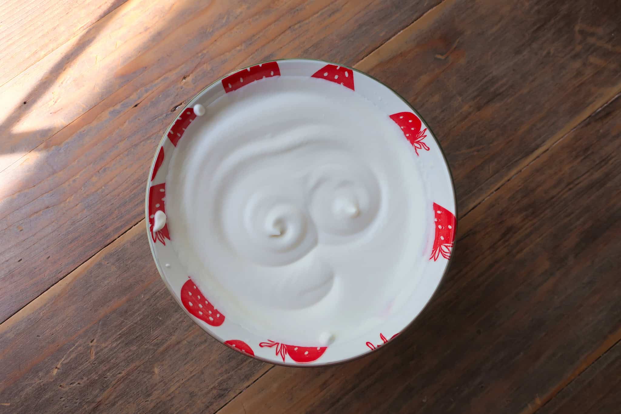 homemade whipped cream in bowl