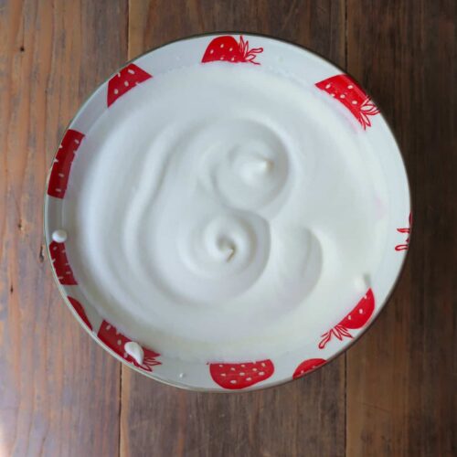 homemade whipped cream in bowl