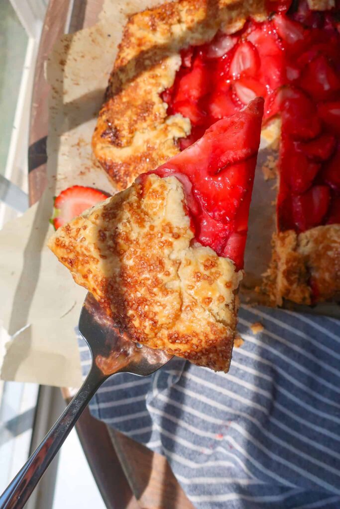 slice of fresh fruit galette