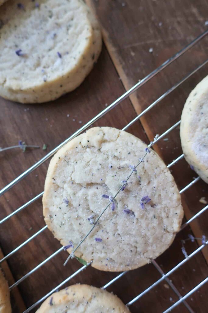 lavender shortbread cookies