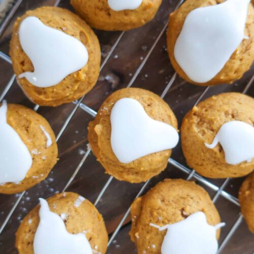 iced pumpkin cookies for fall