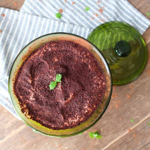 individual mint chocolate tiramisu
