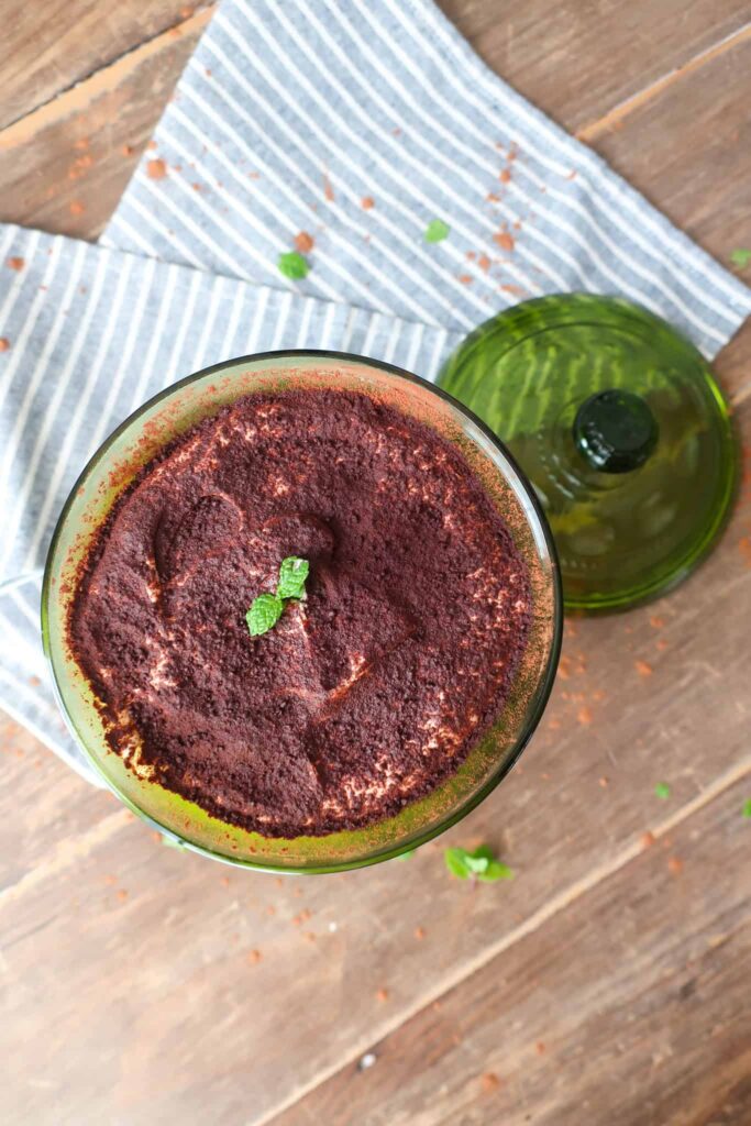 individual mint chocolate tiramisu