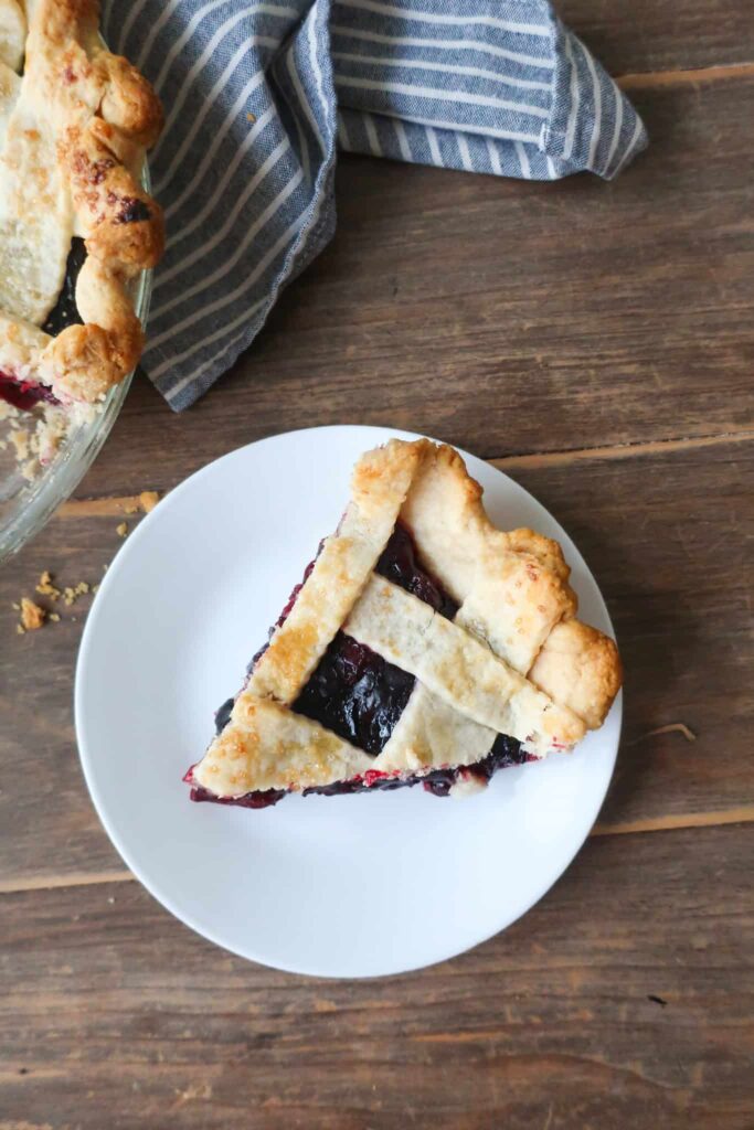 piece of fruit pie on a plate