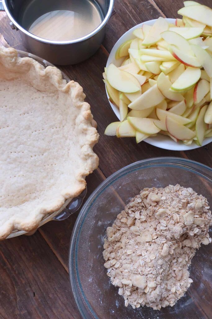 components for homemade apple pie
