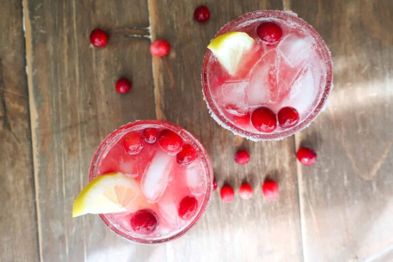 cranberry ginger mocktail recipe for holidays and celebrations