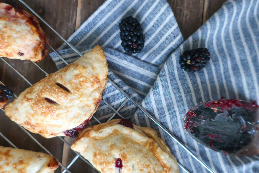 blackberry and passionfruit hand pies