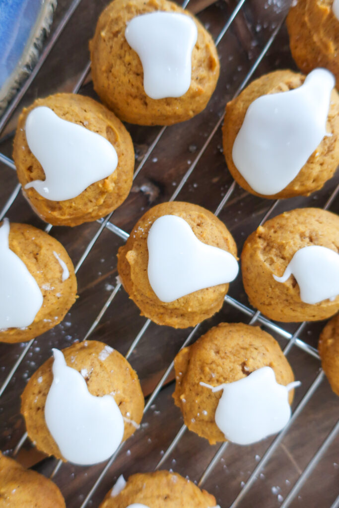 grandma's soft pumpkin cookies with simple glaze