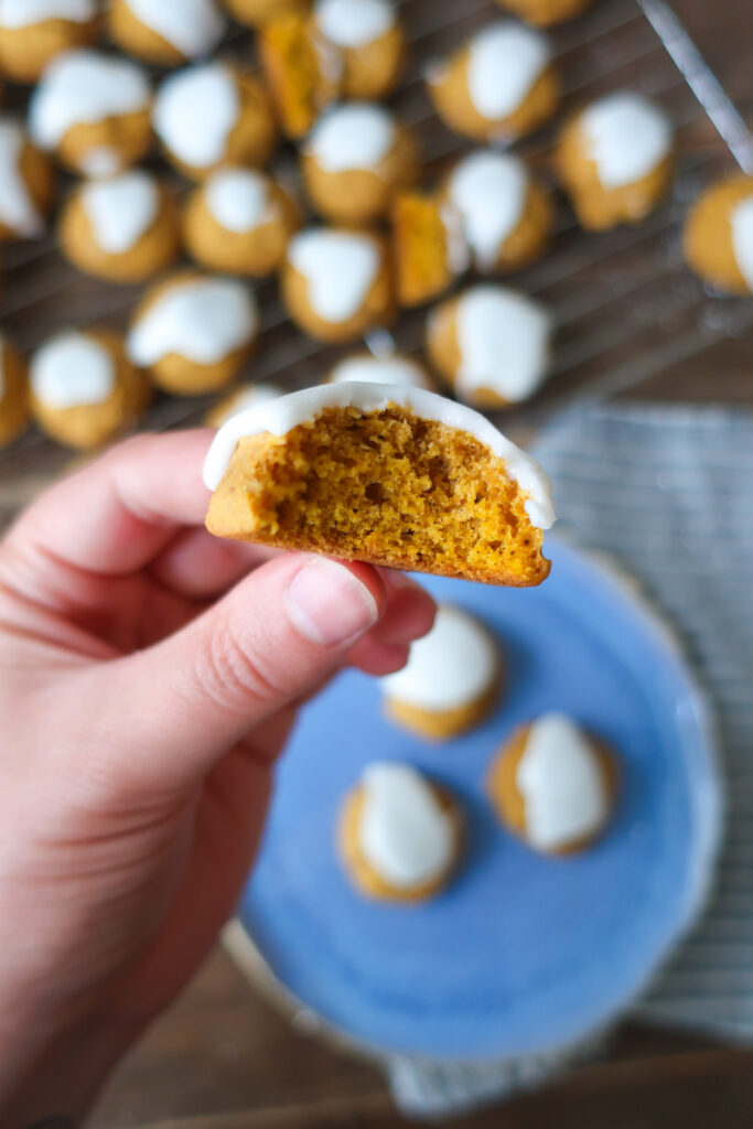 grandma's soft pumpkin cookies with simple glaze