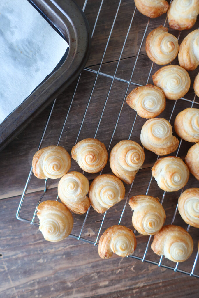 before adding spices to mini cinnamon swirl puff pastry