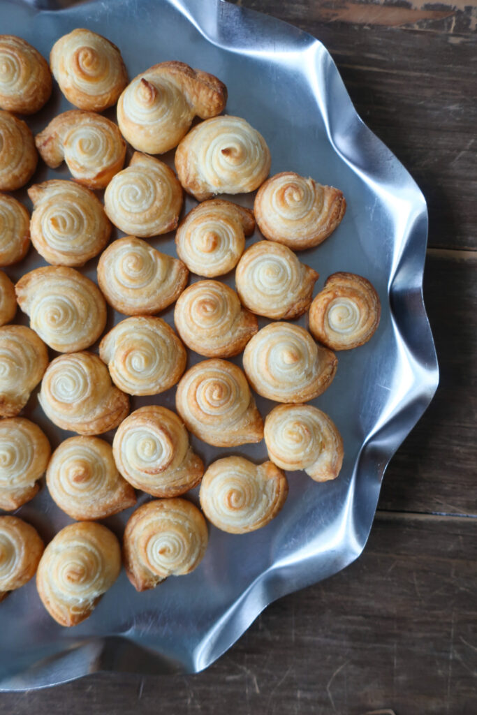 before adding spices to mini cinnamon swirl puff pastry