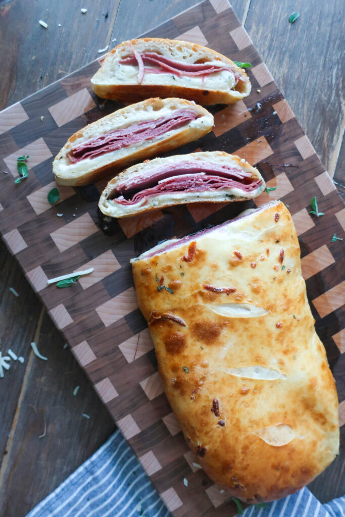 slices of meat lovers stromboli