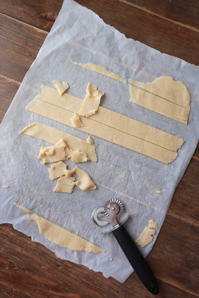 leftover lattice pie dough scraps for cherry pie