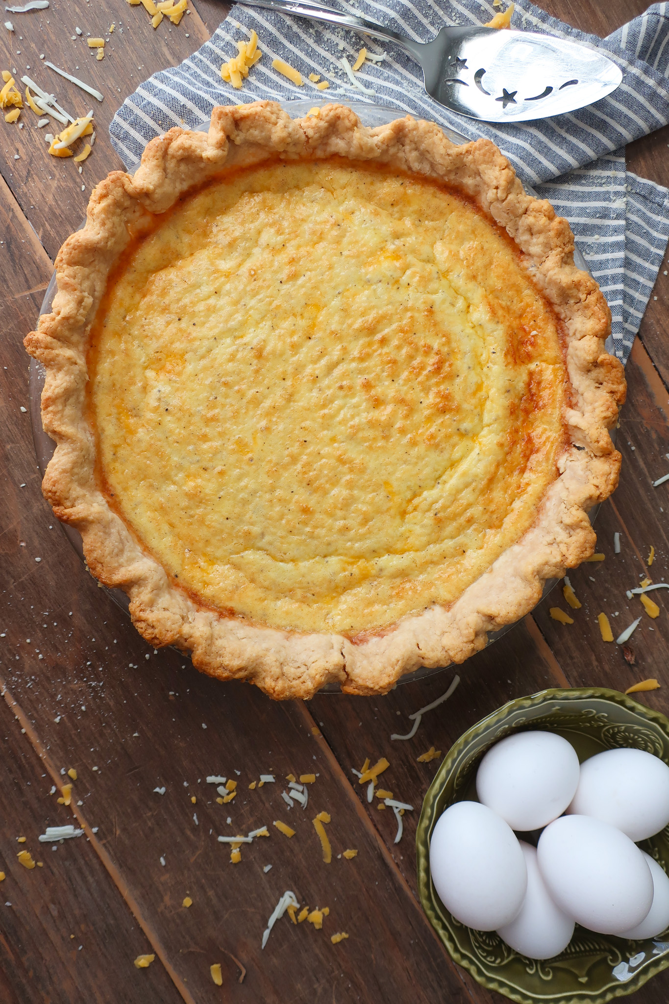 three cheese quiche