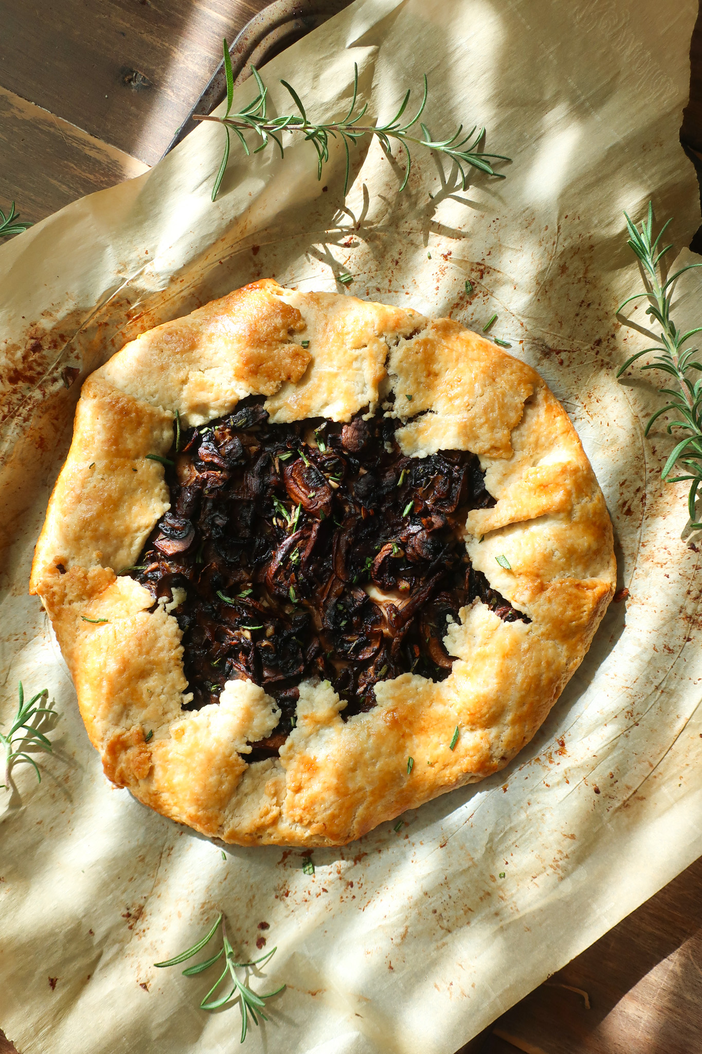 mushroom and rosemary galette