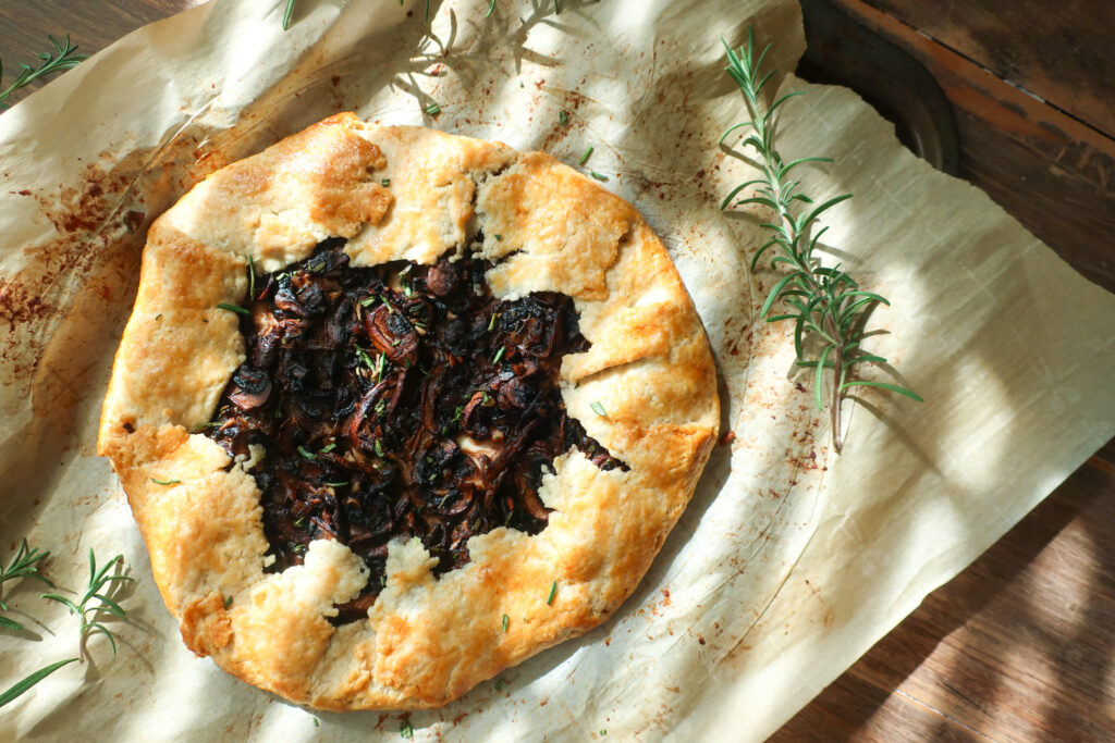 mushroom and rosemary galette