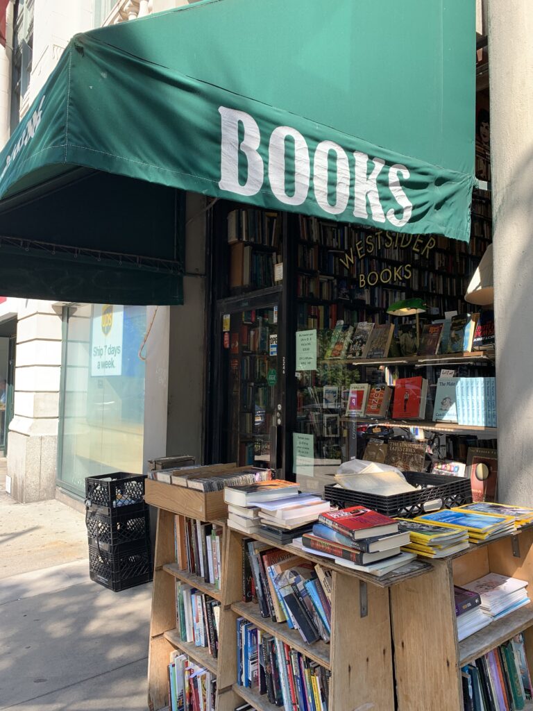 westsider books in upper west side new york city; summer in new york city; used bookstore new york city