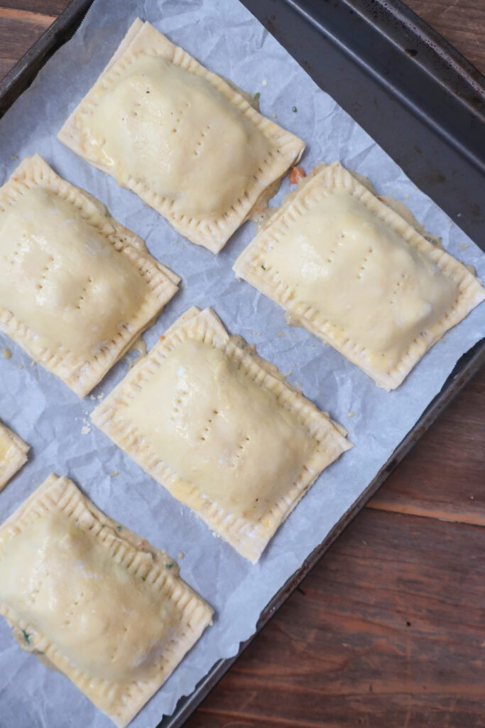 sealed uncooked chicken hand pies