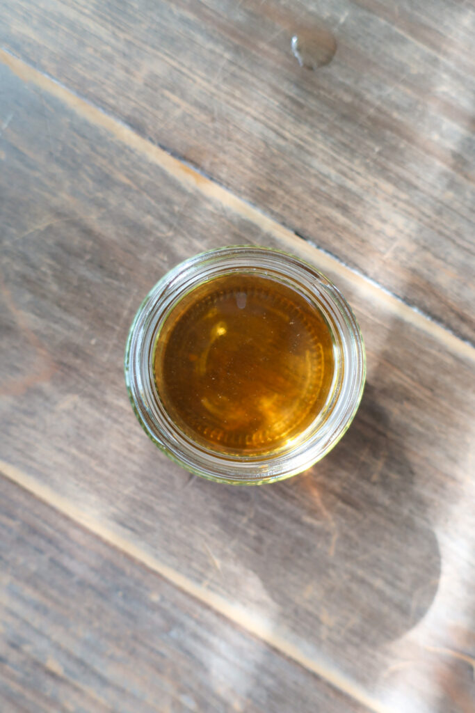 jar of homemade rosemary simple syrup