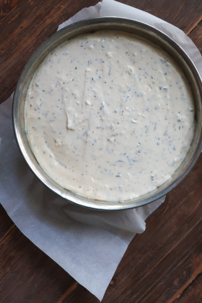 cheesecake batter filling for rosemary cheesecake