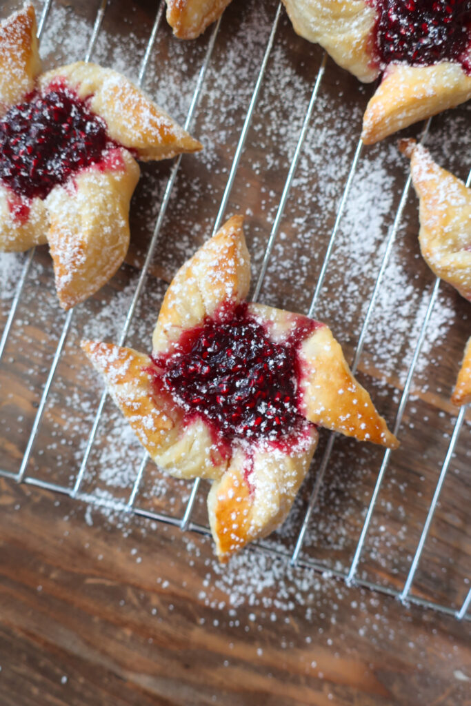 finnish joulutorttu christmas star cookies filled with raspberry jam