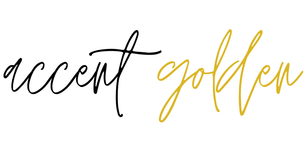 accent golden black and gold logo rectangle