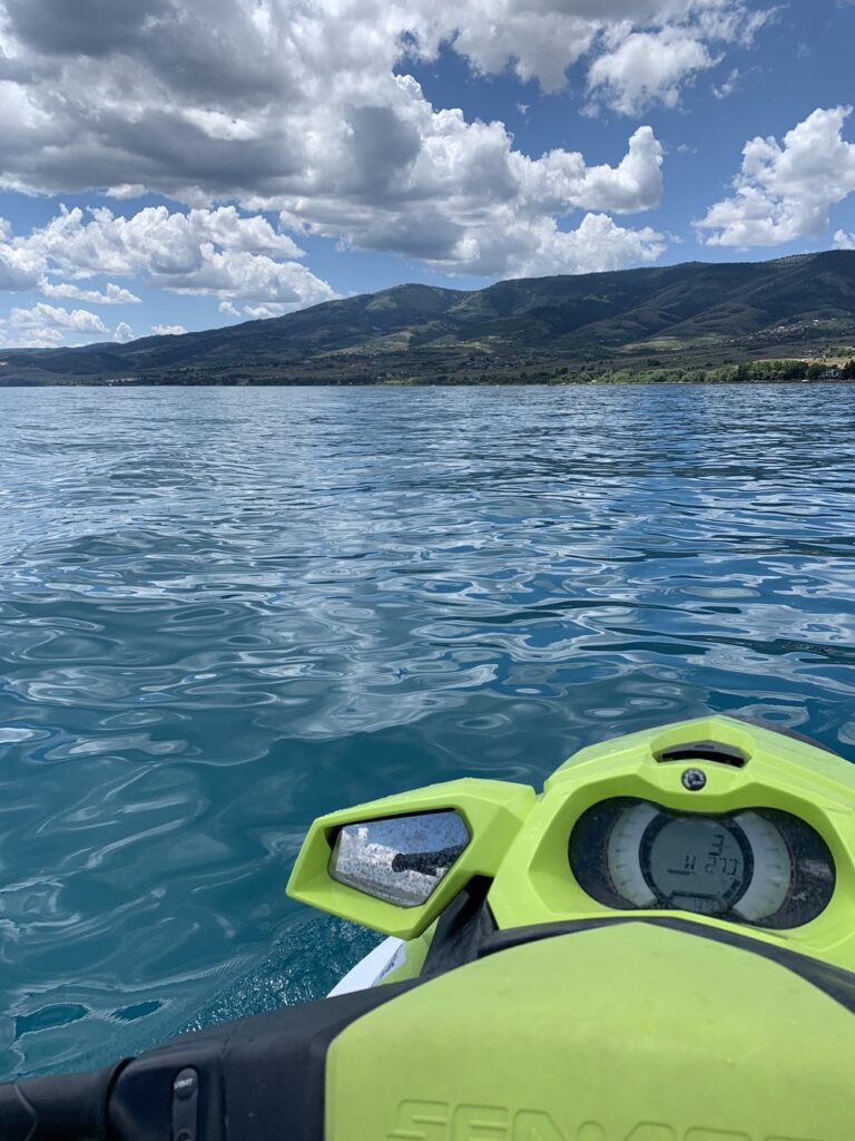 jet skiing on bear lake in utah, usa; mother daughter trip; road trip south west; south west usa; utah travel itinerary; road trip tips; female travel; united states national park trip