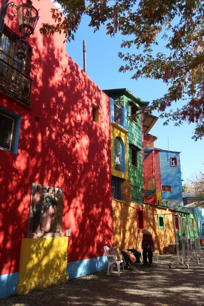 colorful san telmo neighborhood in buenos aires argentina; backpacking south america; solo backpacking trip; female backpacking trip tips; solo travel tips; solo female travel; argentina travel itinerary