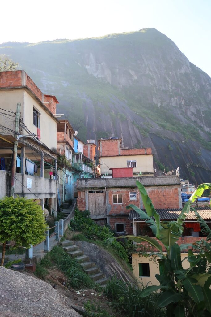 View from Vidigal favela of Rio de Janeiro, Brazil; favela tour in brazil; backpacking south america; solo backpacking trip; female backpacking trip tips; solo travel tips; solo female travel; brazil travel itinerary