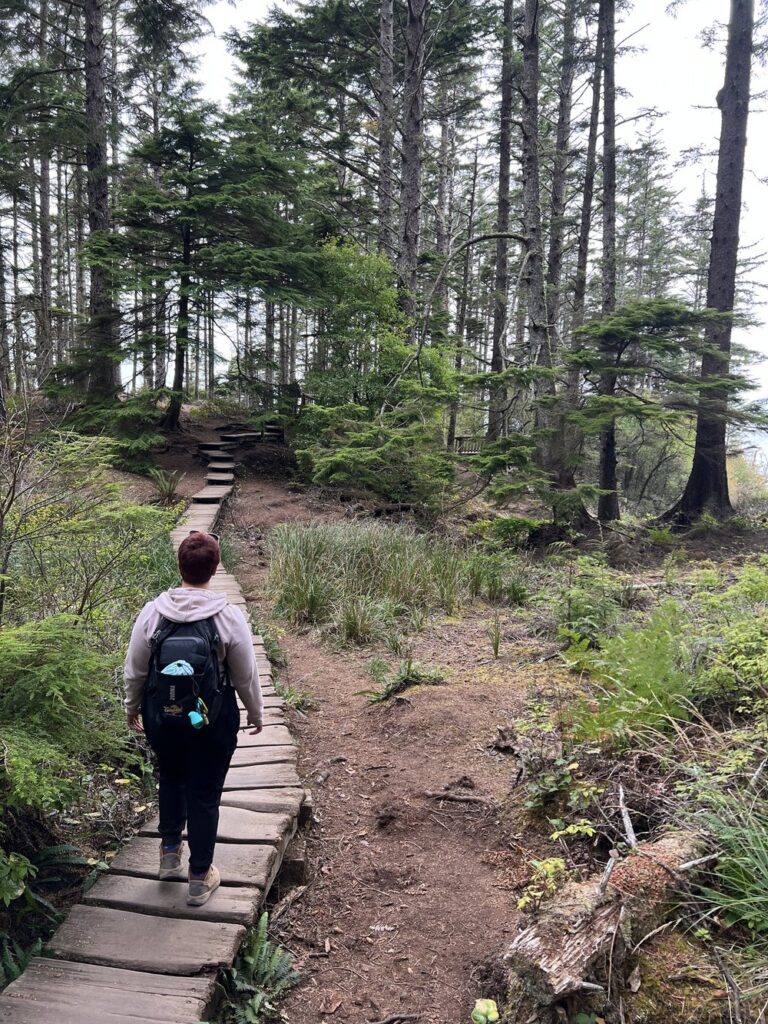 woman hiking in olympic national park in washington state, usa, north america; female hikers; solo travel; solo female travel; roadtrip usa