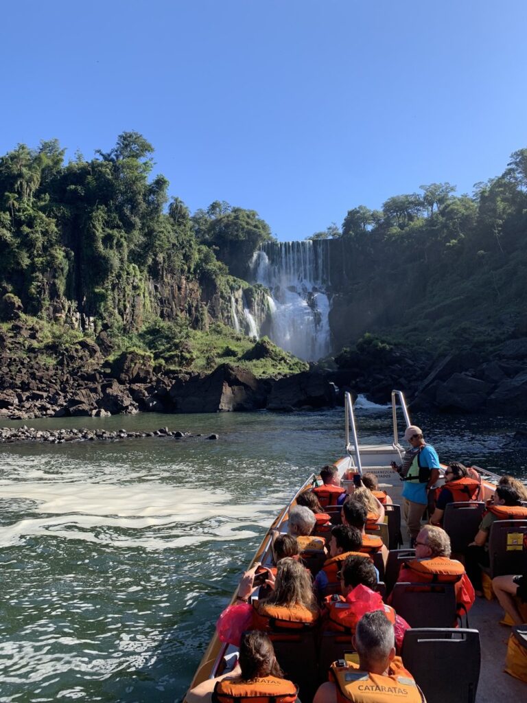 iguazu falls boat ride in argentina and brazil; backpacking south america; solo backpacking trip; female backpacking trip tips; solo travel tips; solo female travel; argentina travel itinerary