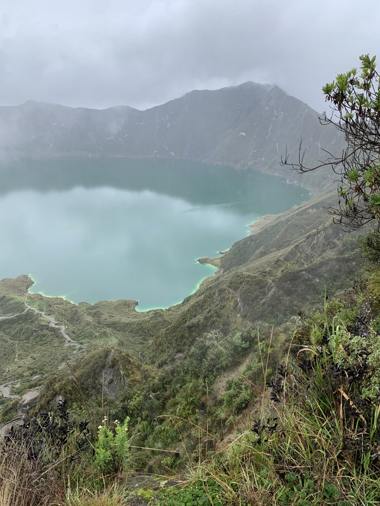 quilotoa lake in latacunga, ecuador, south america; solo female travel; solo backpacking; backpacking south america; backpacking tips; peru itinerary;