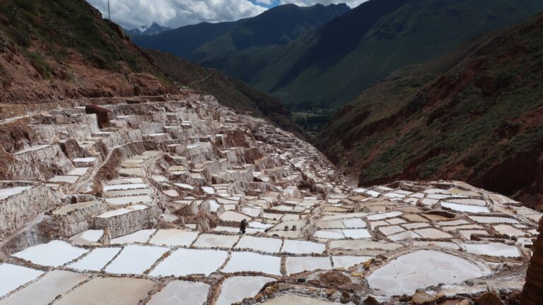 salt mines of mara in peru, south america; solo female travel; solo backpacking; backpacking south america; backpacking tips; peru itinerary;