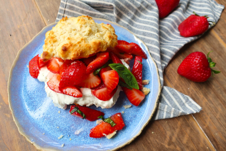 strawberry shortcake biscuit for one