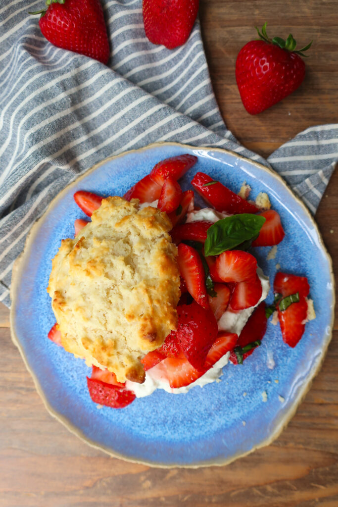 single serve strawberry shortcake for one