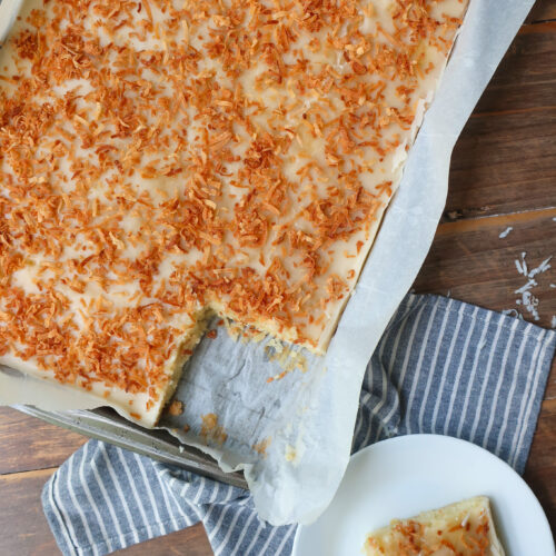 easy coconut cake slice