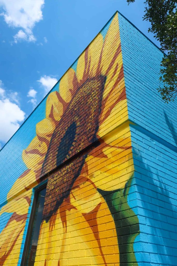 sunflower mural near charlotte nc