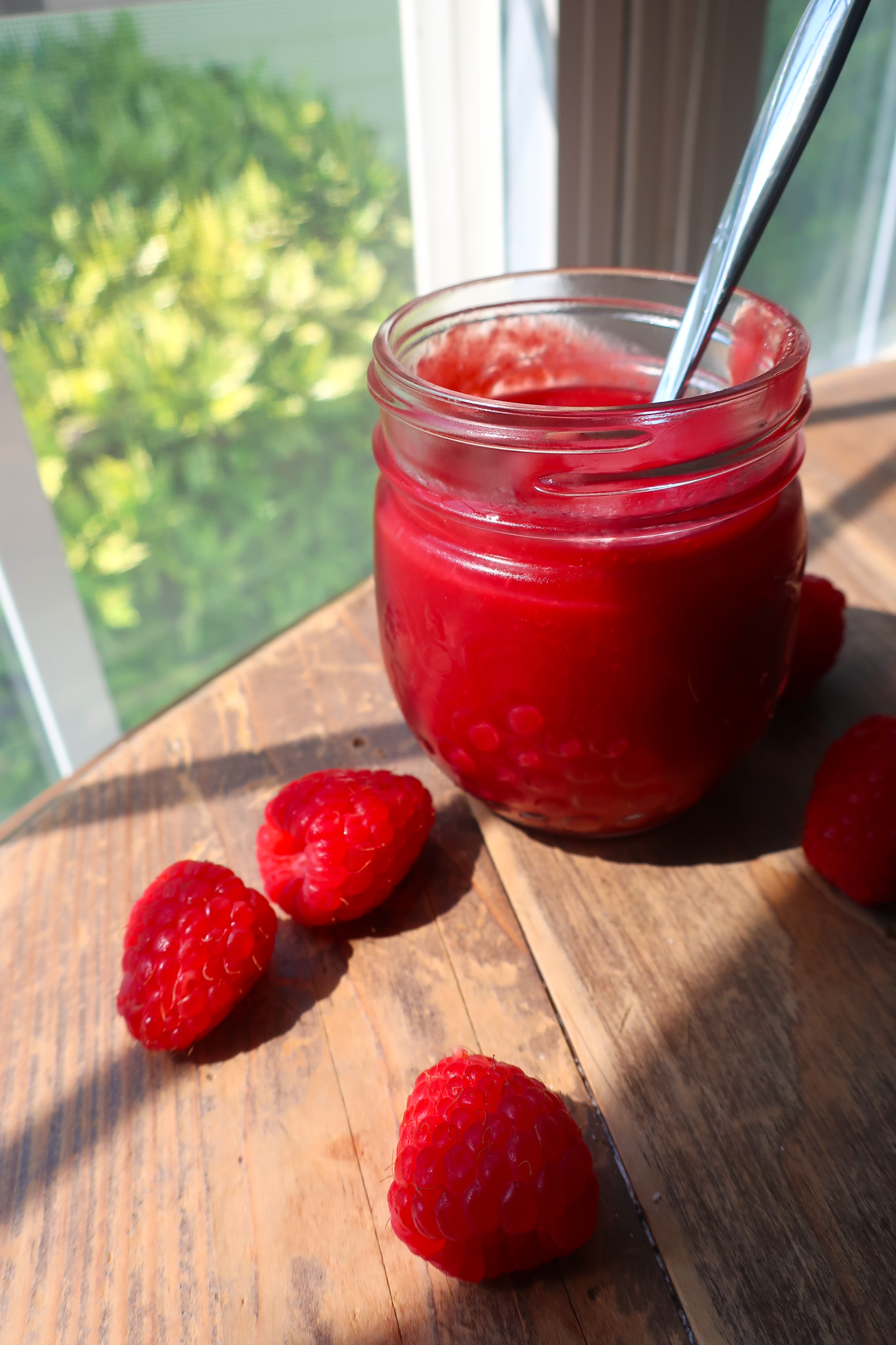 Easy Raspberry Sauce Recipe (3 Ingredients!) - accent golden