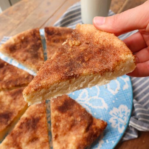 wedge of snickerdoodle shortbread