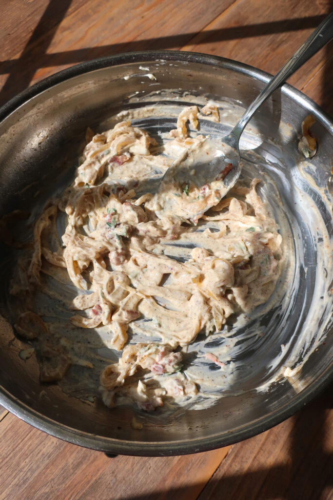 bacon and onion filling for savory galette