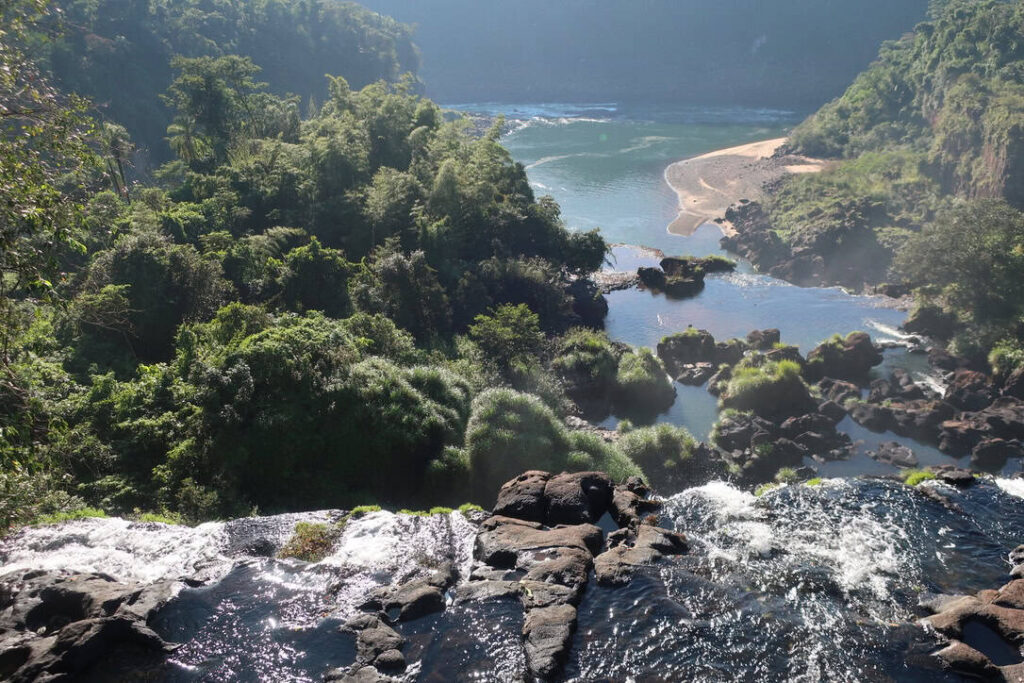 landscape exploring the iguazu falls in argentina