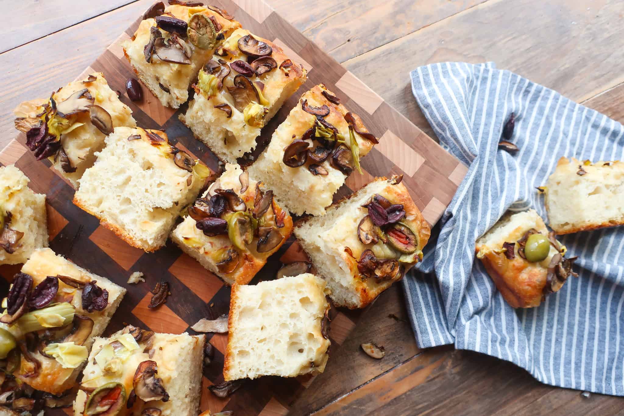 homemade savory focaccia