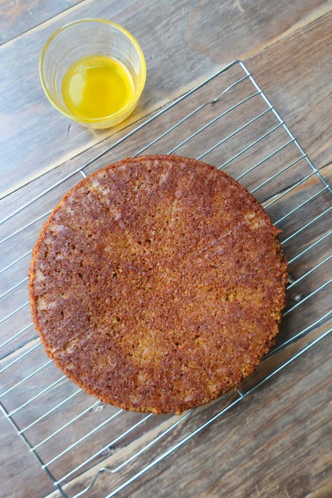naked orange olive oil cake with orange syrup
