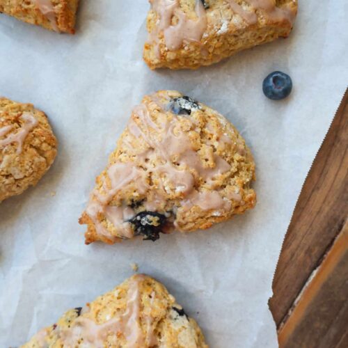 blueberry scones with cinnamon drizzle