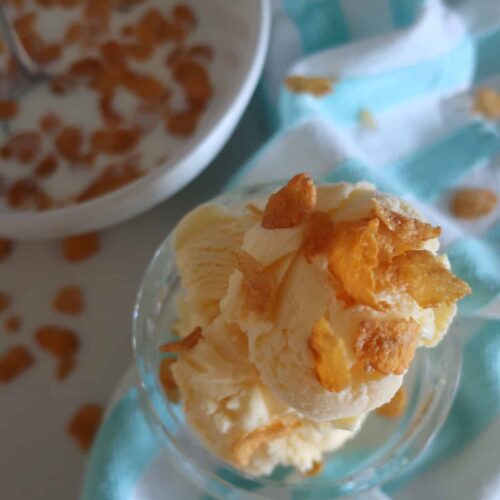 cereal milk ice cream made with cornflakes
