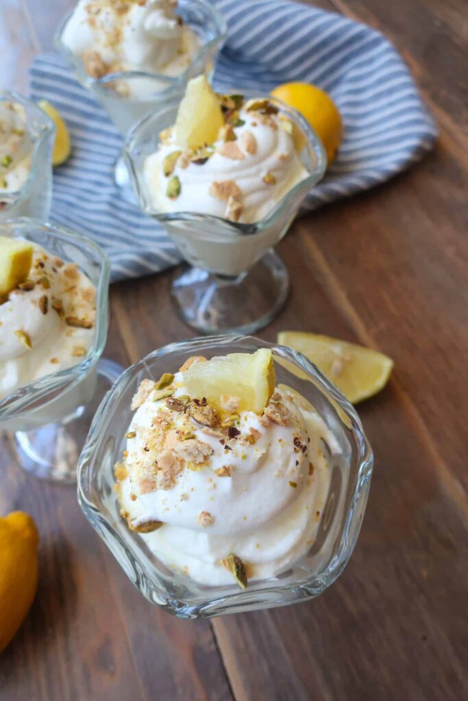3-ingredient lemon mousse cups