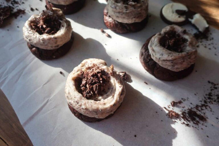 Small Batch Chocolate Oreo Cookies with Oreo Buttercream