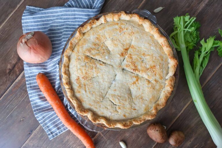 flavorful savory vegetable pot pie from scratch