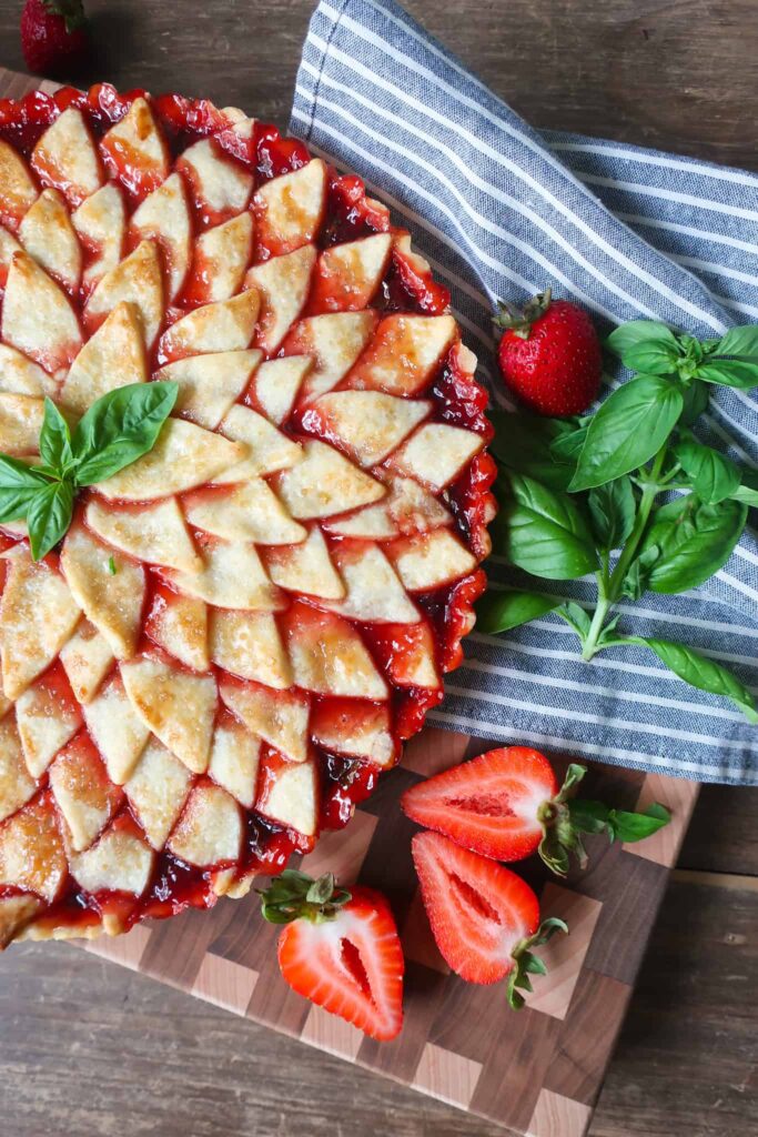 strawberry basil tart spring baking recipes