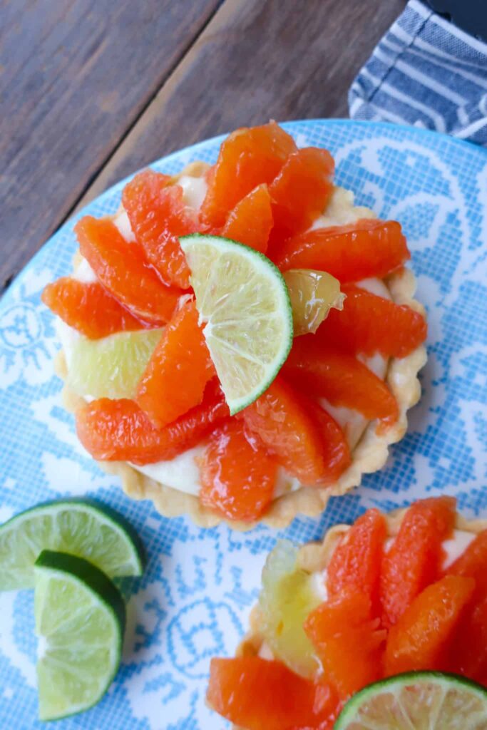individual citrus fruit tart